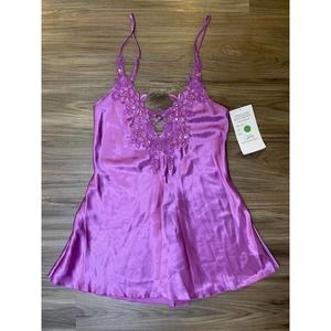 NWT VTG. Shirley of Hollywood Satin Slip Dress | Sz. Small